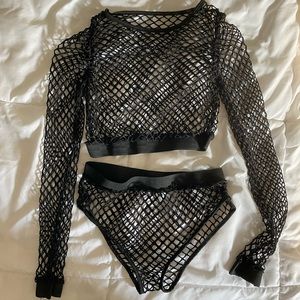 Fish Net rave two piece